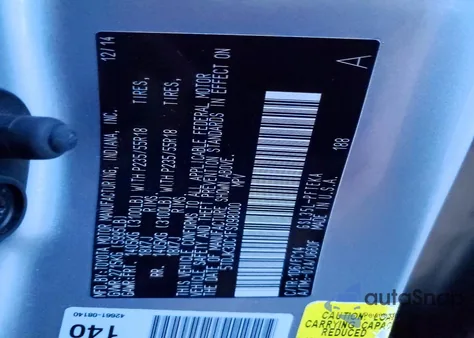 2015 Toyota Sienna Le 7-Passenger z USA, uszkodzony, nr VIN 5TDJK3DC1FS098000